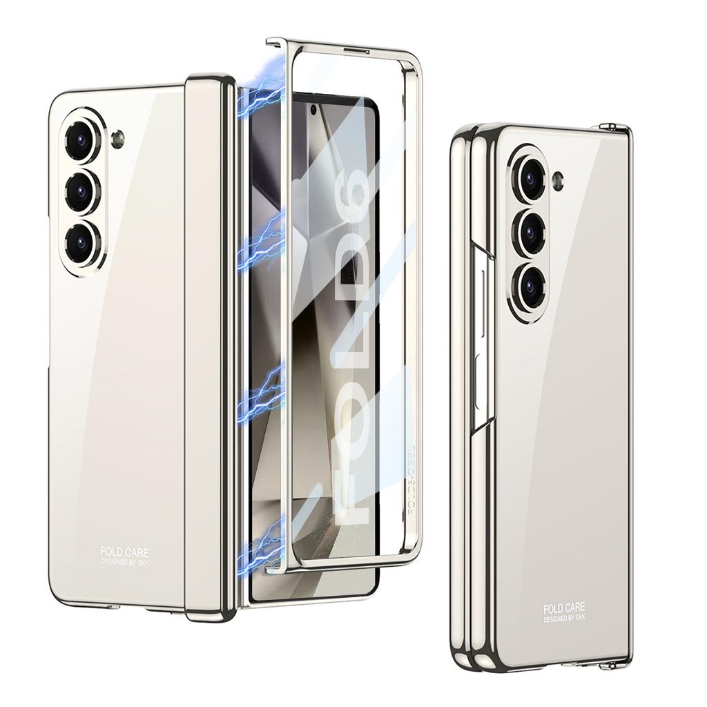 Чехол для мобильного телефона Samsung Fold6, пленка для складного экрана, магнитная адсорбционная ось, фантомный прозрачный, 5G, противоударный, ультратонкий, модный