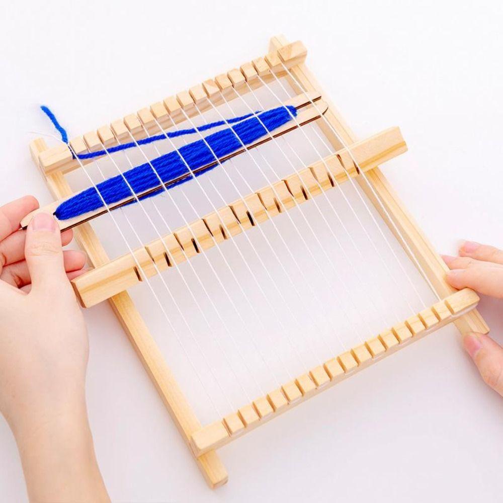Wooden Wooden Weaving Loom Starter Kit DIY Hand-Woven DIY Woven Set  For Children Kids Gifts