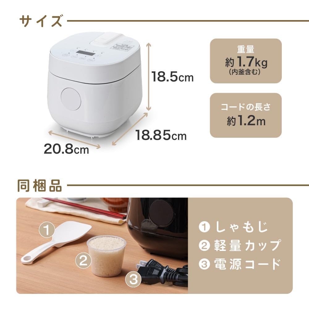MAXZEN Rice Cooker Living Alone Living Alone Living Alone Unrinsed Rice 2 Cups Cups New Life Stylish Living for Two Living for Two Quick Cooking Mini
