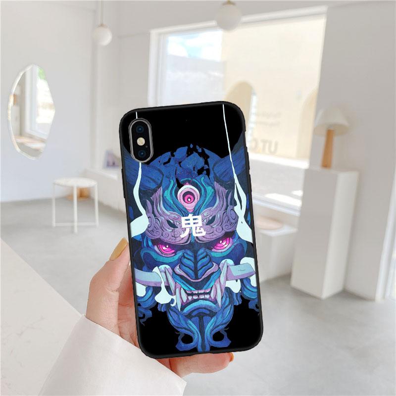 CJ71 Japan Samurai Mask Case for Samsung Galaxy M06 M15 M16 M35 M55 M56 A36 A42 A50 A50S A51 A52 A32 A33 A05 A05S A06 A16 A20
