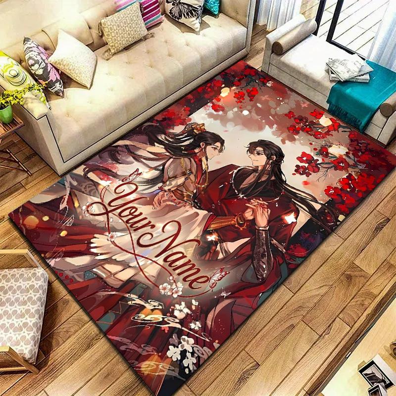Cherry Blossom Romance Custom Name Carpet Rug For Living Room Bedroom Home Sofa Decoration Kids Play Nonslip Floor Mat