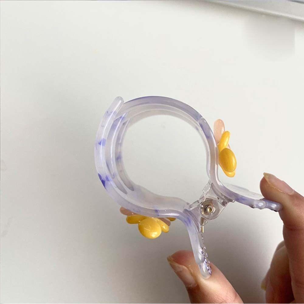 Crystal Flower Hair Clip Acetic Acid Zircon Hairgrip Elegant Small Acetate Hair Claw Party