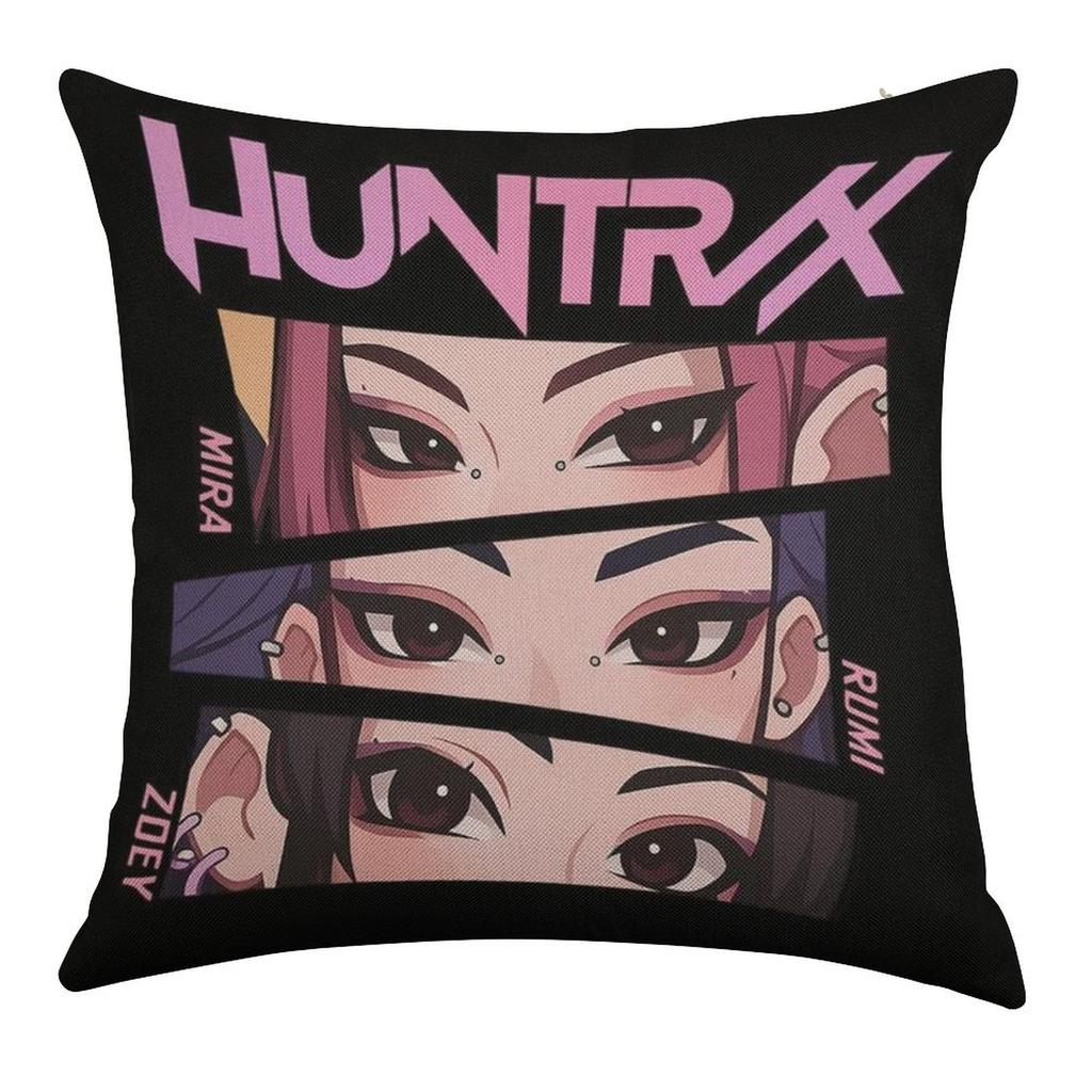 Крутая наволочка для подушки Huntrix Girls Квадратная KPOP Охотники на демонов Мультяшная наволочка для дивана Гостиной Сна Ежедневного использования 18x18
