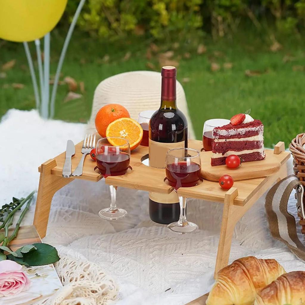 Держатель для бутылок для пикника, складной, для улицы, складной стол, для напитков, сыра, для рыбалки, барбекю