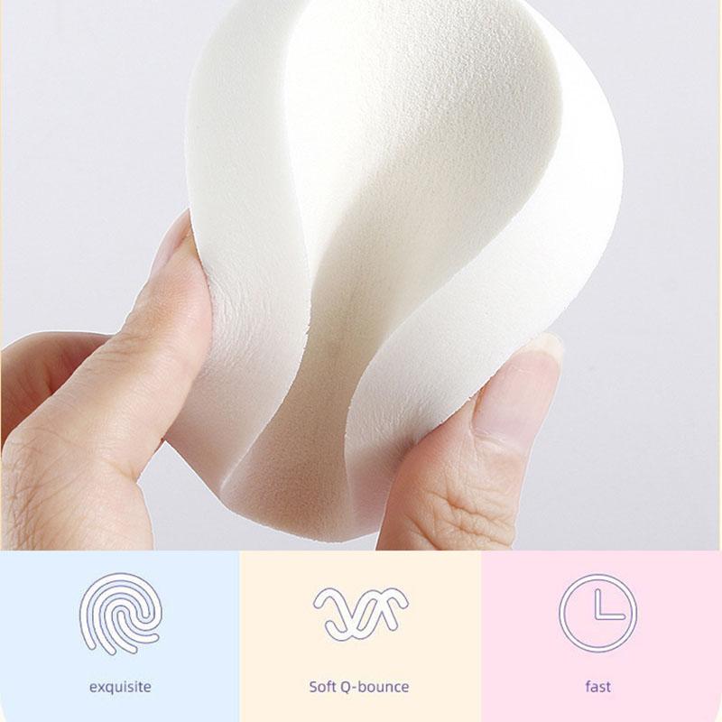 3 PCS Large Round Powder Puff Wet Dry Sponge Delicate Soft Cotton Pad Natural Sponge Studio White Powder Puff