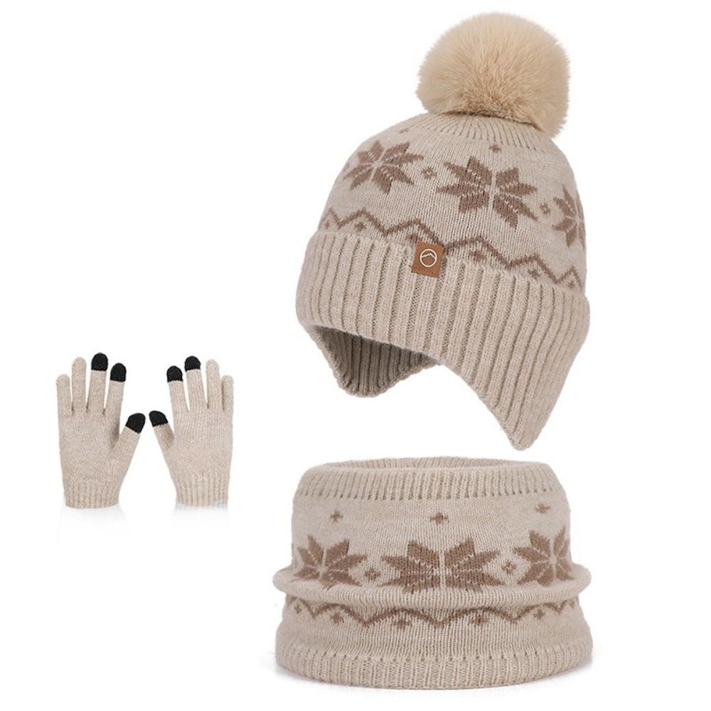 Warm Ear Flap Scarf Gloves Set Cold Weather Accessories for 2/3 Piece Set Kids Ages 4-10 Years