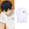 Anime Haikyuu Tobio Kageyama Graphic Tshirt Karasuno High School Letter Logo T-shirts Regular Unisex Women Loose Fashion T Shirt