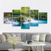 5 Panels Landscape Waterfall Posters and Prints Canvas Painting Wall Art Pictures Living Room Home Decor Lake Tree No Frame