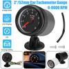 2" 52Mm Car Meter Tachometer Rpm Gauge 0-8000Rpm Analog Black Case With White Led For 1-8 Cylinders Gasoline Car