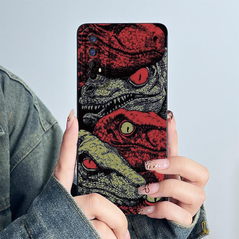 For Realme 7 RMX2151 RMX2155 Phone Case Realme7 4G Back Cover Soft Silicone Sweet Lovely Cartoon Panda Flower Printed Coque Capa