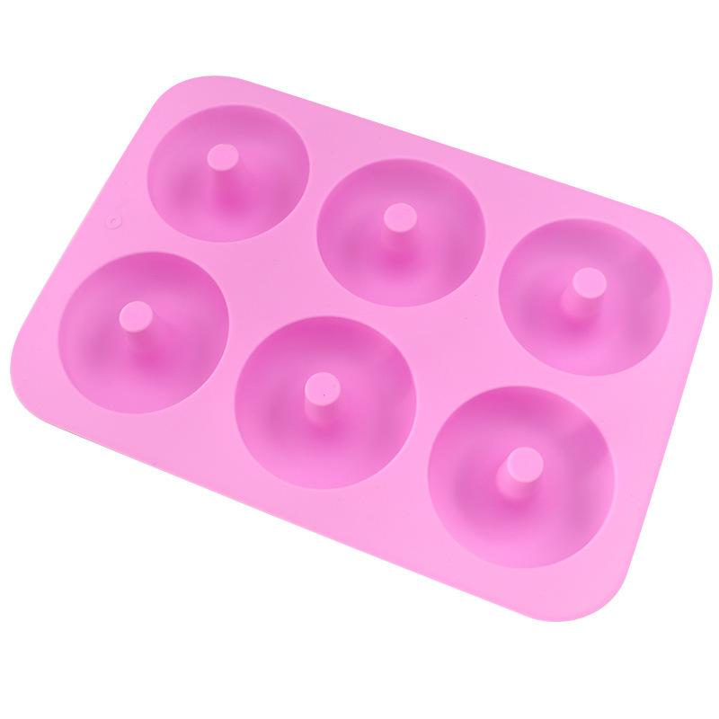6-гнездная силиконовая форма для пончиков, противень для выпечки пончиков, форма для пончиков