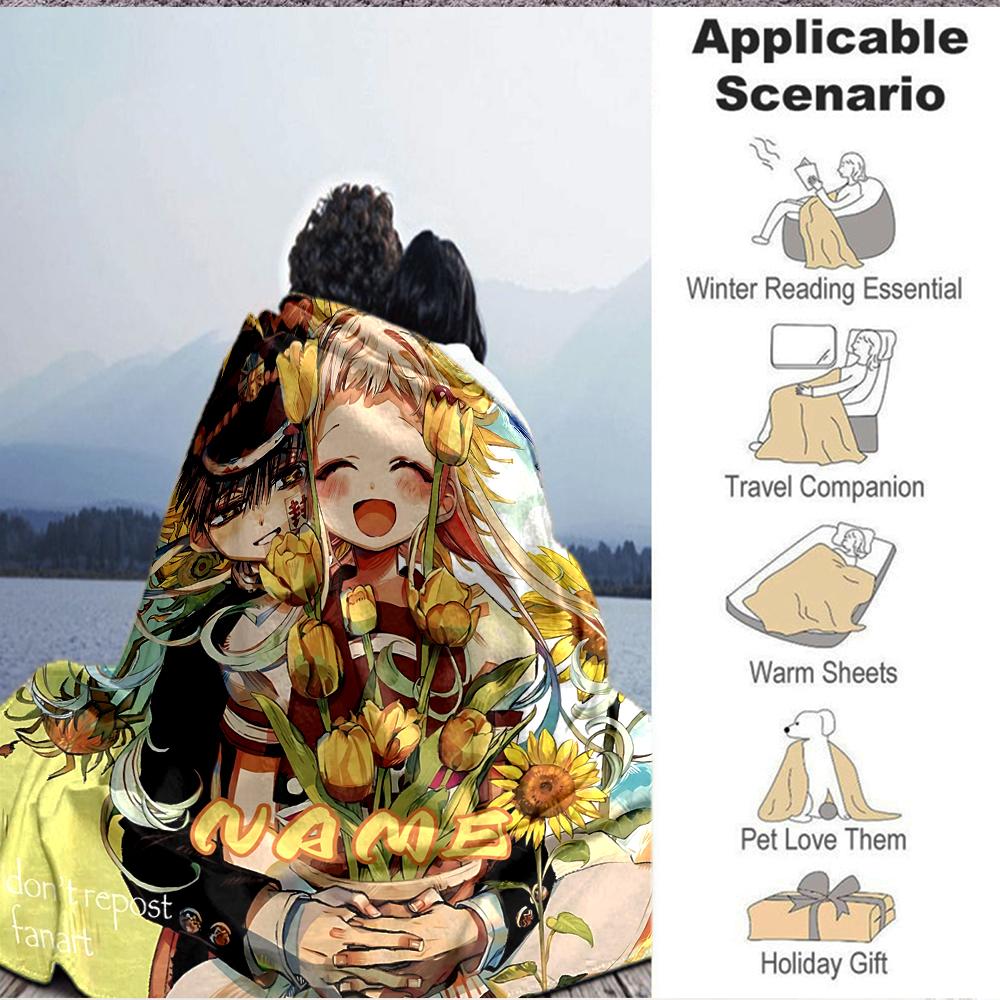 Custom 1pc Spooky Halloween Night Blanket, Soft And Comfortable Blanket, Casual Warm, Camping Travel Blanket, Birthday Gift Q9122001