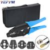 Coaxial Ratchet Crimp Tool Kit for Coaxial RG Cable RF Connectors with 5 Replaceable Dies