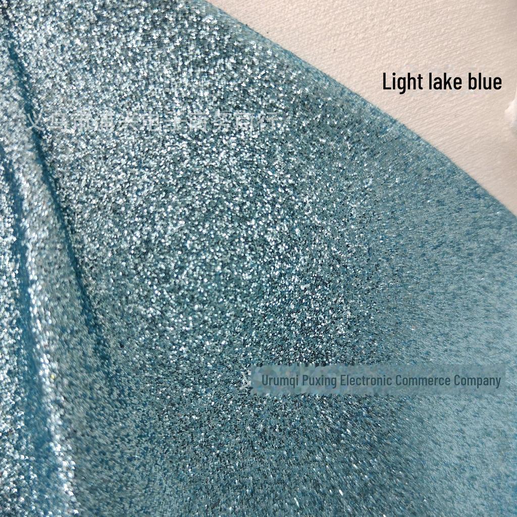 Блестящая ткань из искусственной кожи с градиентной радугой и золотисто-серебряными блестками