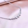 KNIKOO Fashion Leaf Necklace Ladies Pendant For Women Girl Cubic Zirconia Necklace Jewelry Gift