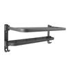 Foldable Towel Rack for Bathroom Wall Mounted Towel Shelf with Hooks Space Aluminum Towel Holder