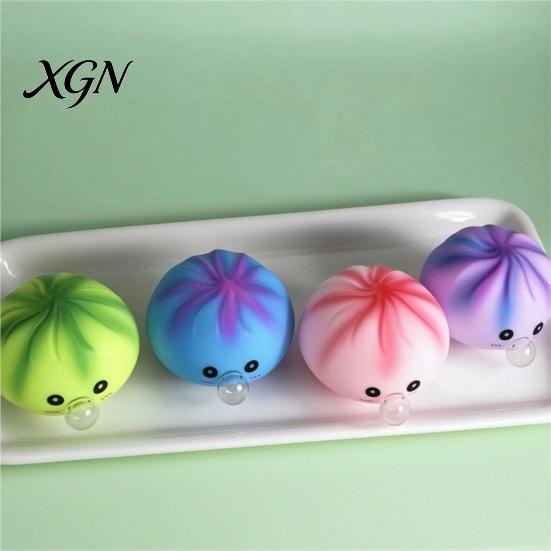 Steamed Bun Sensory Toy Bubble Blowing Cartoon Dumpling Pinch Squeeze Stress Ball Fidget Relief Hand Exercise Relaxation Tool Anti-stress