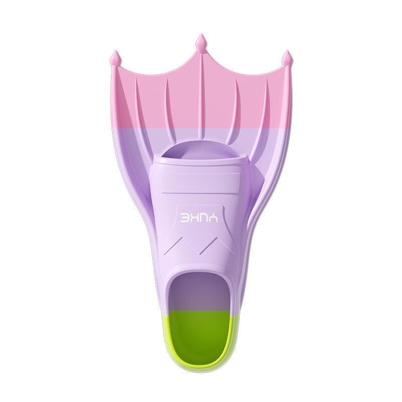 Kids Silicone Swim Fins Training Freestyle Breaststroke Swimming Practice Lightweight Adjustable Fit