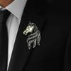 Luxury Rhinestone Horse Head Brooches Jewelry Accessories Suit Coat Brooch  Casual Party