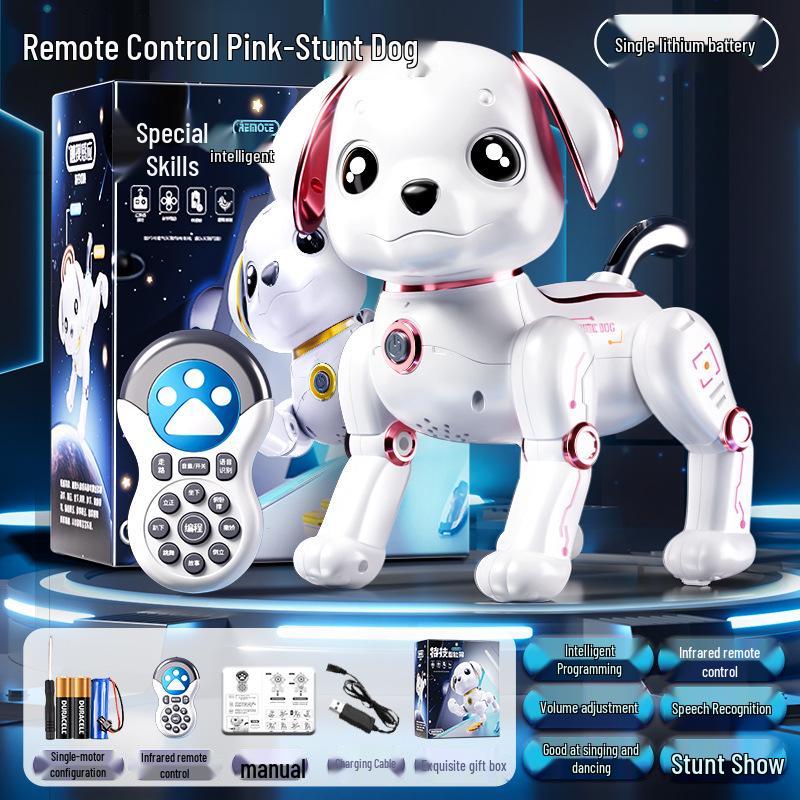 Children's Smart Remote Control Robot Dog Toy: Stunt, Music, Dancing, and Electric Features