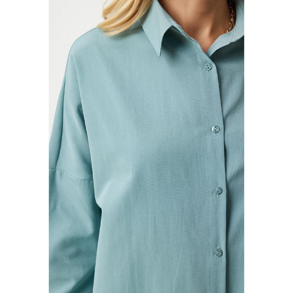 Базовая рубашка Oversize шоколадного цвета