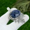 Natural Sodalite Gemstone Pendant 925 Sterling Silver Indian Jewelry For Women