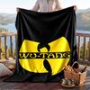 Warm Flannel Blanket Wu Tang Clan Pattern, Lightweight Comfortable Throw Blanket for Bed Sofa Use