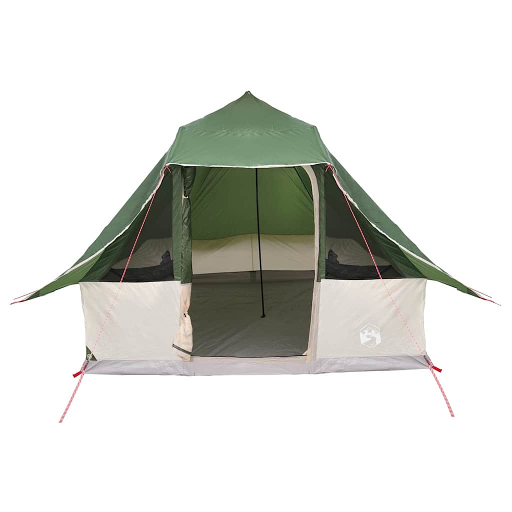 Tipi Tent with Roof and Storage Green 358 x 296 x 258 cm Taffeta
