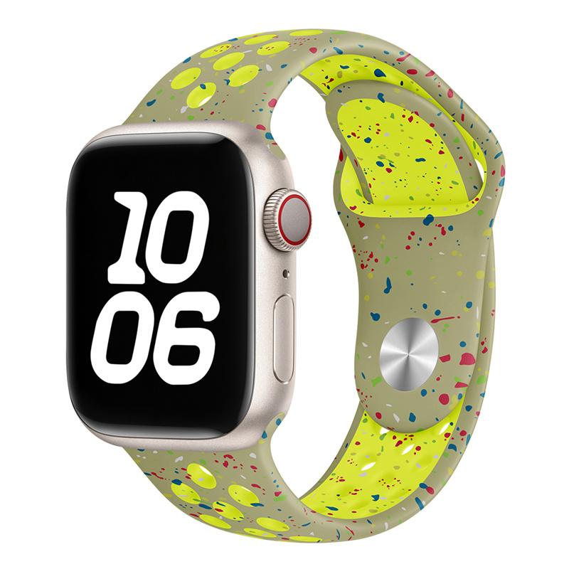Для ремешка Apple Watch 46мм 45мм 41мм 49мм 44мм 42мм 40мм Дышащий силиконовый браслет correa Серия11 10 9 8 SE 7 6 5 4 Ultra 3 2 Ремешок