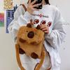 Плюшевый рюкзак сиамской кошки Мультяшное животное Мультяшная сумка через плечо Капибара Сумка кросс-боди Для девочек