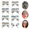Face Drill Sticker Makeup Face Sticker Eyebrow Drill Sticker Stage Performance Decoration Rhinestone Face Sticker Tattoo Sticker