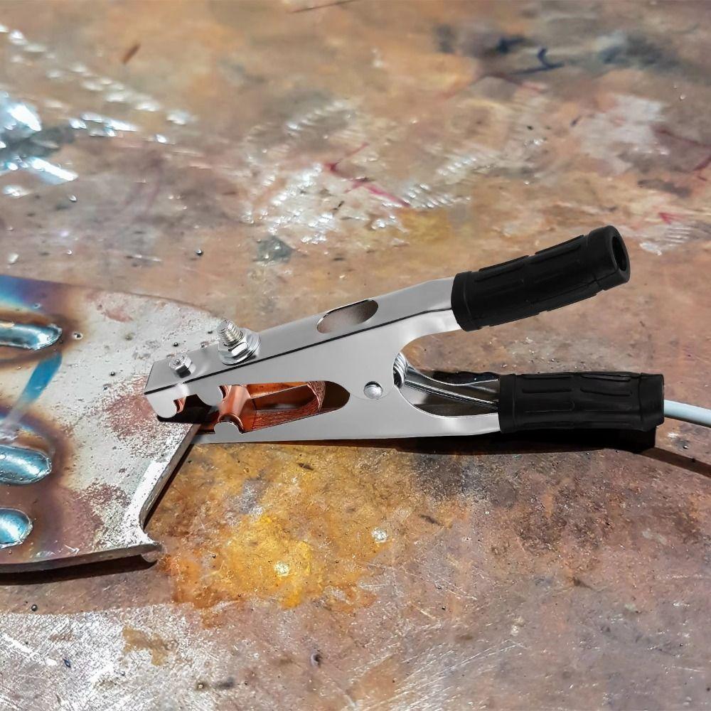 500 A Ground Cable Clip Copper Manual Welder Durable Electrode Holder Tool Welding