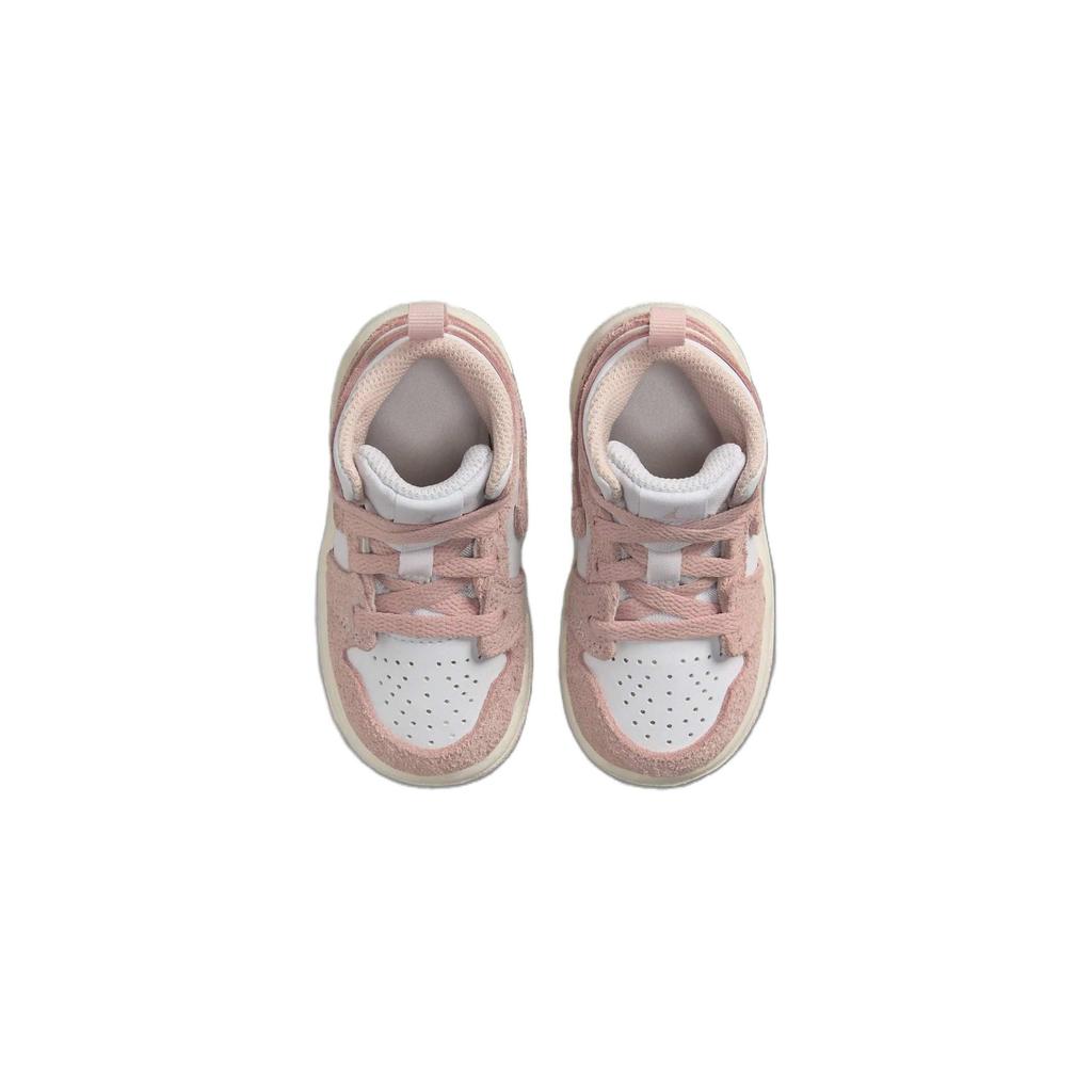 Air Jordan 1 Mid SE TD Legend Розовые детские кроссовки Белый парус FN7537-161