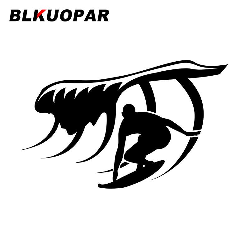 BLKUOPAR Sea Surfing Car Stickers Fashion Sport Decal Waterproof DIY Die Cut Refrigerator Surfboard Car Decoration