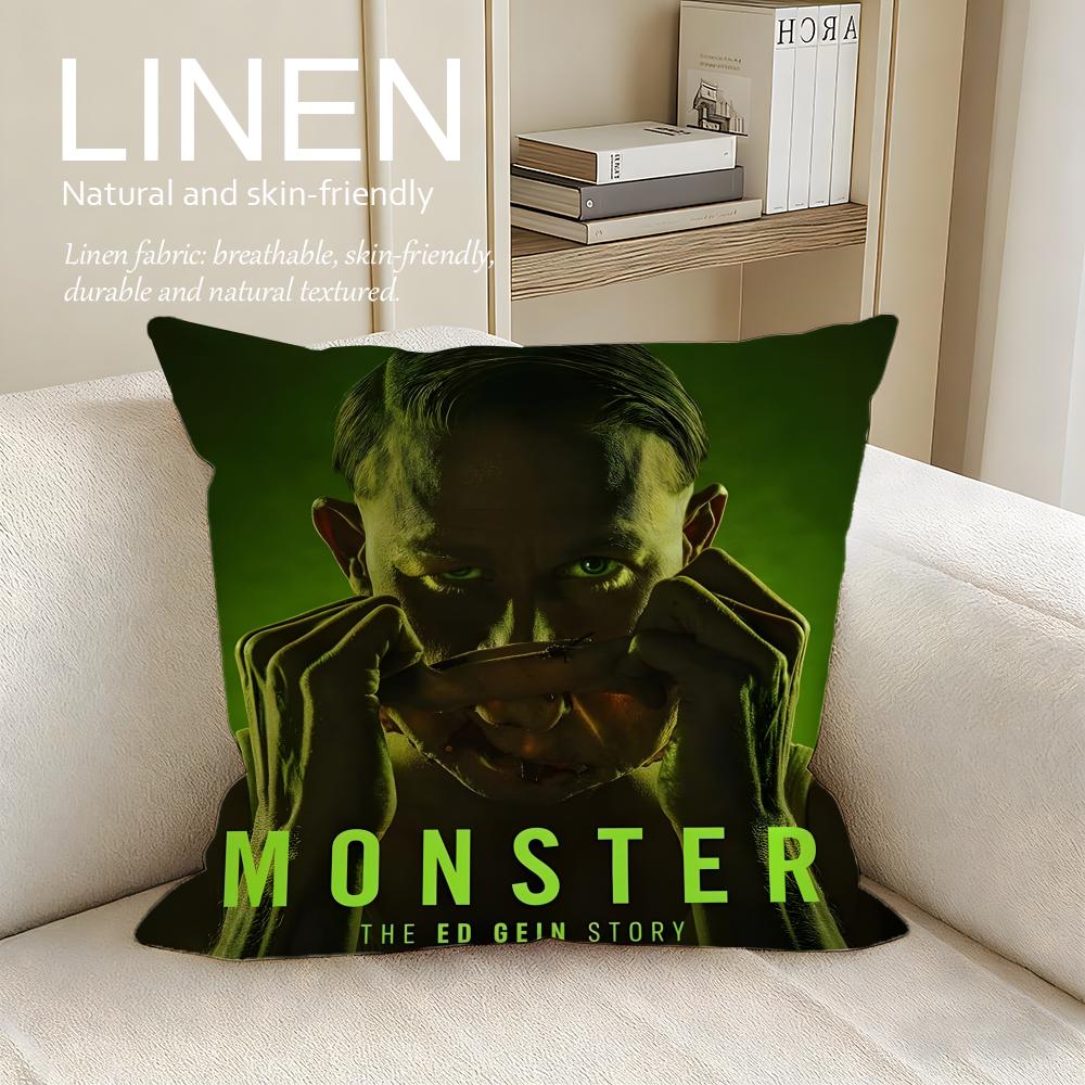 Monster The Ed Gein Story Cushion Cover Pillowcase Set Pcs x x Breathable Washable Sofa Cushion Cover