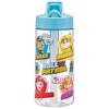 Skater Straw Bottle, 500ml Spout-Shaped Plastic Water Bottle, Clear, for Kids, Paw Patrol Design (PSTB5-A)