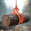 VEVOR 28in Log Lifting Tongs, 4-Claw Log Tongs, Heavy Duty Steel Log Grapple, 2650LBS Lifting Capacity, Swivel Log Graper Timber, Eagle Claw Design