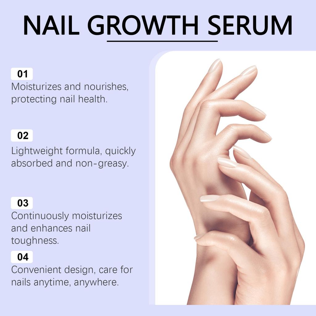 Сыворотка для роста ногтей, уход за ногтями от грибка, ручка для восстановления здорового вида ногтей, обесцвеченных или поврежденных грибком ногтей, 3 мл