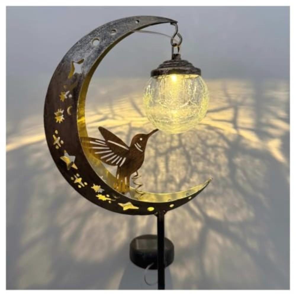 Hanging Design Landscape Lamp Crackle Glass Globe Solar Lawn Light Garden Light Garden Pathway