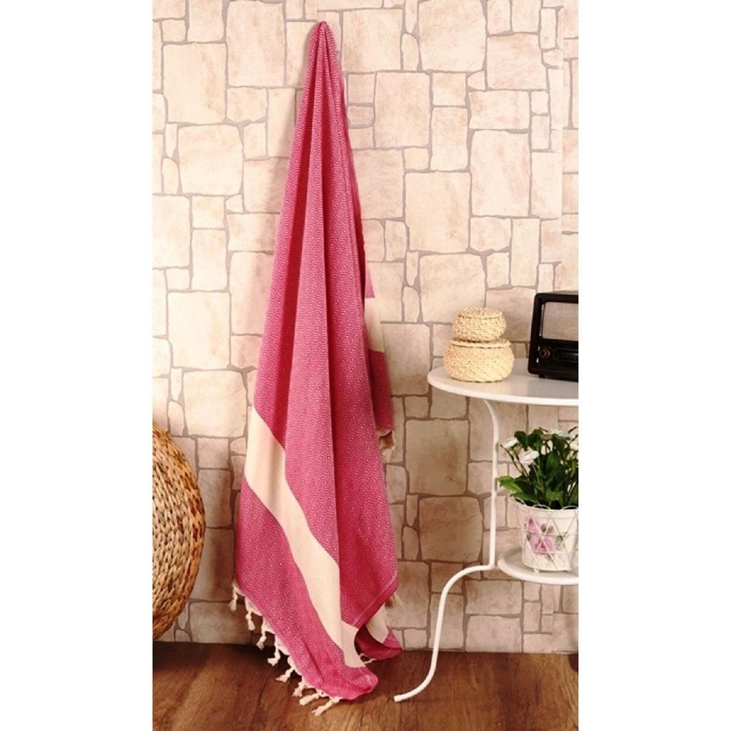 Пляжное полотенце Diamond Peshtemal, 100% хлопок, 100x180, турецкая баня и декоративный чехол