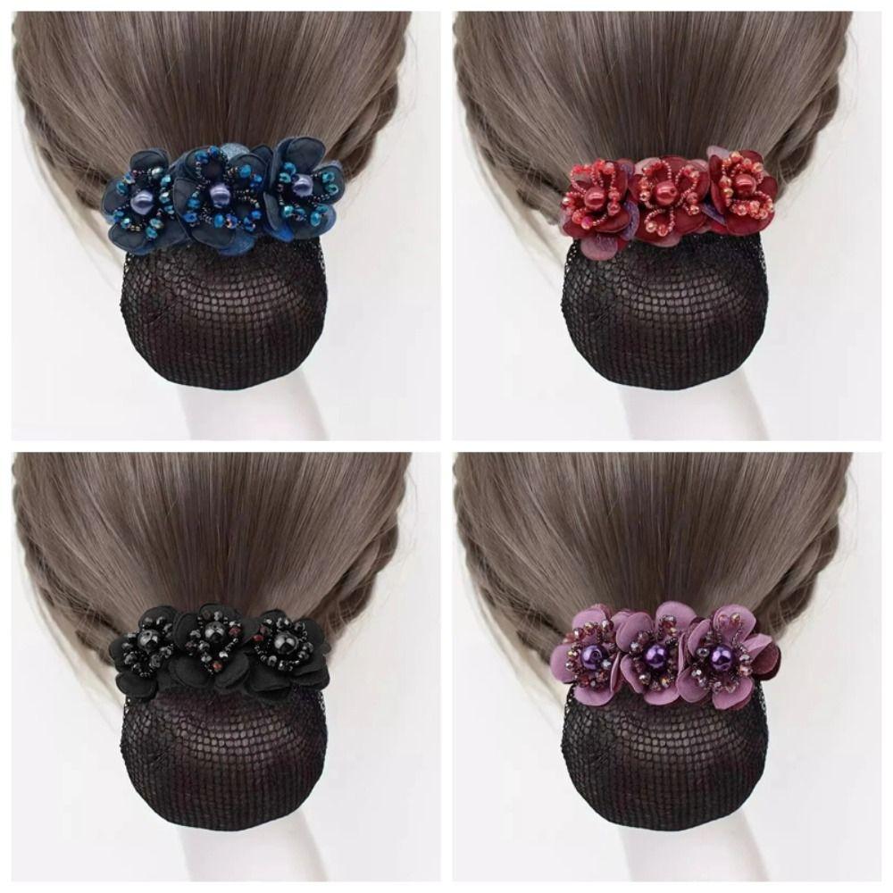 Cloth Hair Bun Net Korean Style Office Hair Flower Spring Hair Clip Hotel Staff Uniform