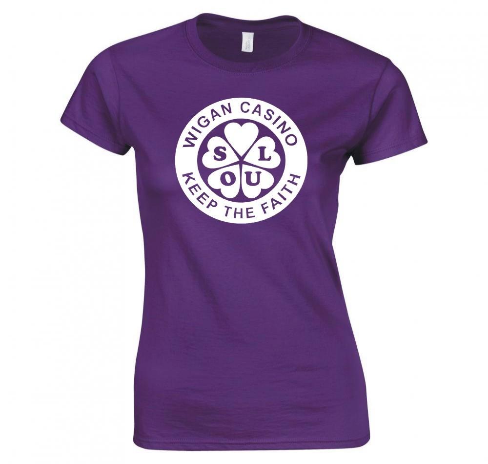 Wigan Casino Northern Soul Keep The Faith Ladies Tshirt New