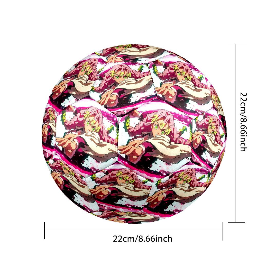 Demon Slayer Printed Size 5 Standard Football, Waterproof PU Training Soccer Ball for Outdoor Sports