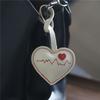 Подвеска для сумки из натуральной кожи в форме сердца, милый брелок, аксессуар для рюкзака