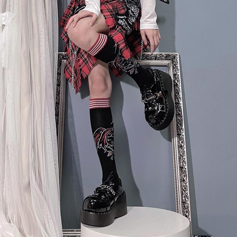 Sweet Cool Y2K Platform Lolita Shoes Women New Personality Punk Gothic Pumps Woman Patent Leather Chunky Heels Cosplay Shoes