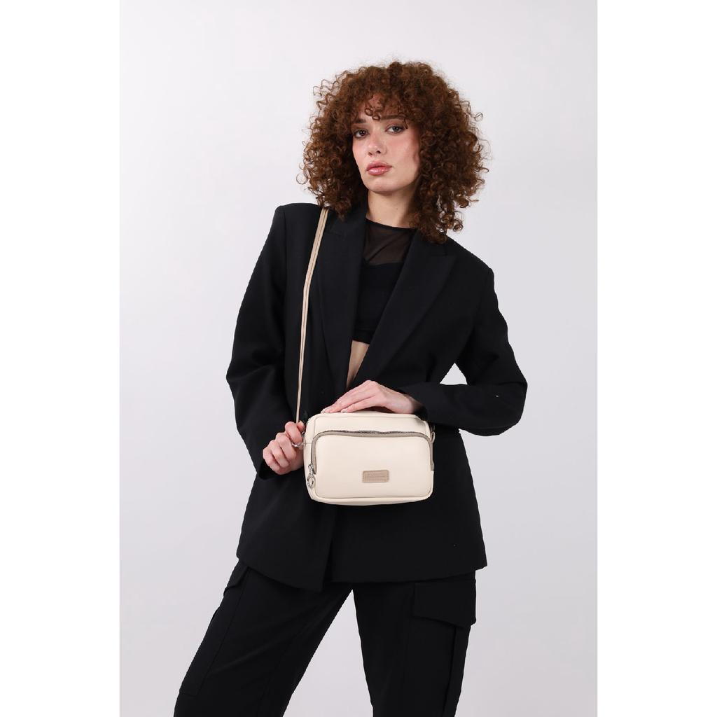 Women's Black 2-compartment Adjustable Strap Shoulder And Crossbody Bag