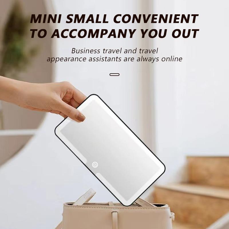 SEAMETAL Автомобильное светодиодное зеркало для макияжа Зеркало высокой четкости Регулировка трех режимов Пластина солнцезащитного козырька Внутреннее зеркало заднего вида С регулировкой яркости Автомобильное зеркало для макияжа