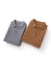 Women's Wool Polo Collar Cable Knit Sweater - Double Strand, Thickened, Loose Fit Base Layer