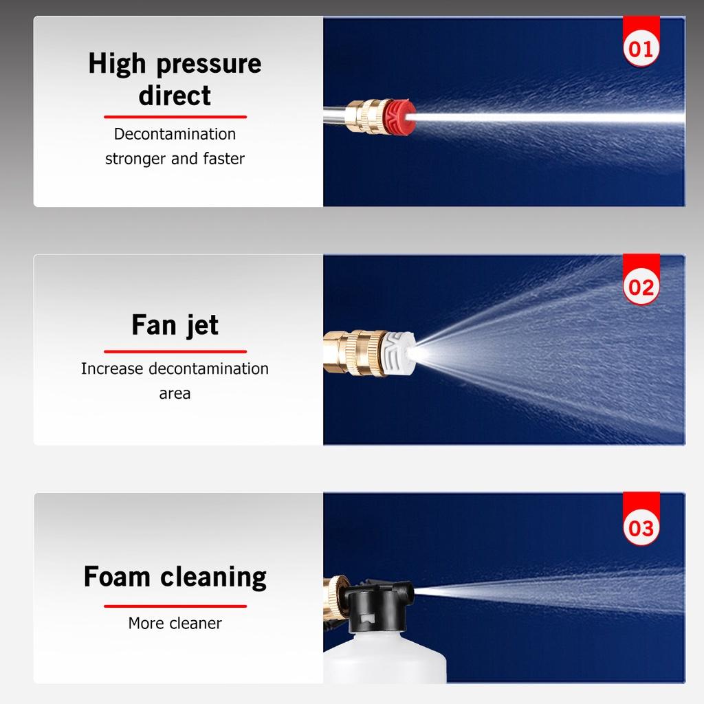 2000 Вт 90 бар портативная беспроводная автомойка под давлением автомойка высокого давления водяные пистолеты очиститель регулируемая насадка