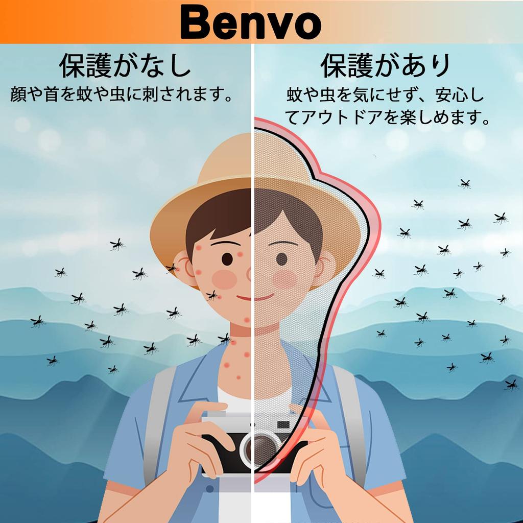 Сетка от насекомых Benvo, Москитная сетка, Для рыбалки и отдыха на природе,